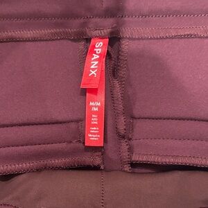 SPANX Women's Straight Leg Pants - Burgundy